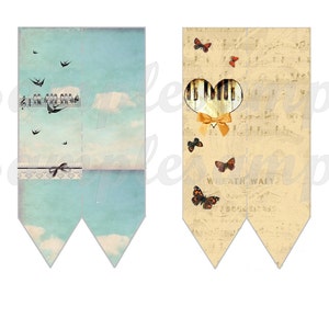 Printable Bookmarks Book Lover Bookmarks Hot Air Balloon Vintage ...