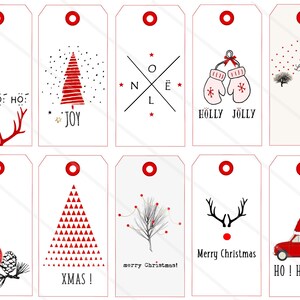 Christmas Tags Printable Gift Tags Hang Tags Journaling Journal Craft ...