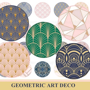 images digitales cabochon géométrique Art deco Art nouveau image bijoux images cabochon allegradigital