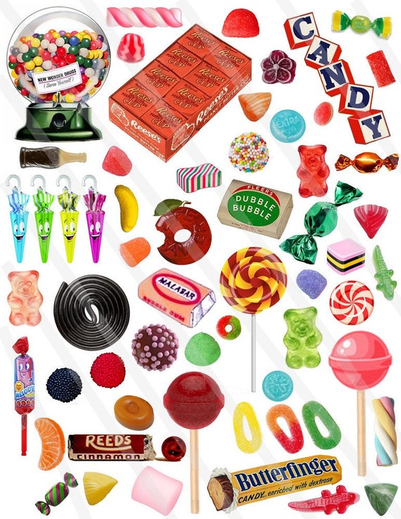 Images digitales bonbons sucreries, images digitales scrapbooking