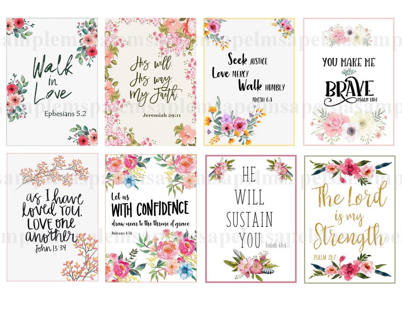 Printable Download BIBLE VERSES TAGS No 6 Scripture Art Etsy Printable Download BIBLE VERSES TAGS No 6 Scripture Art Etsy