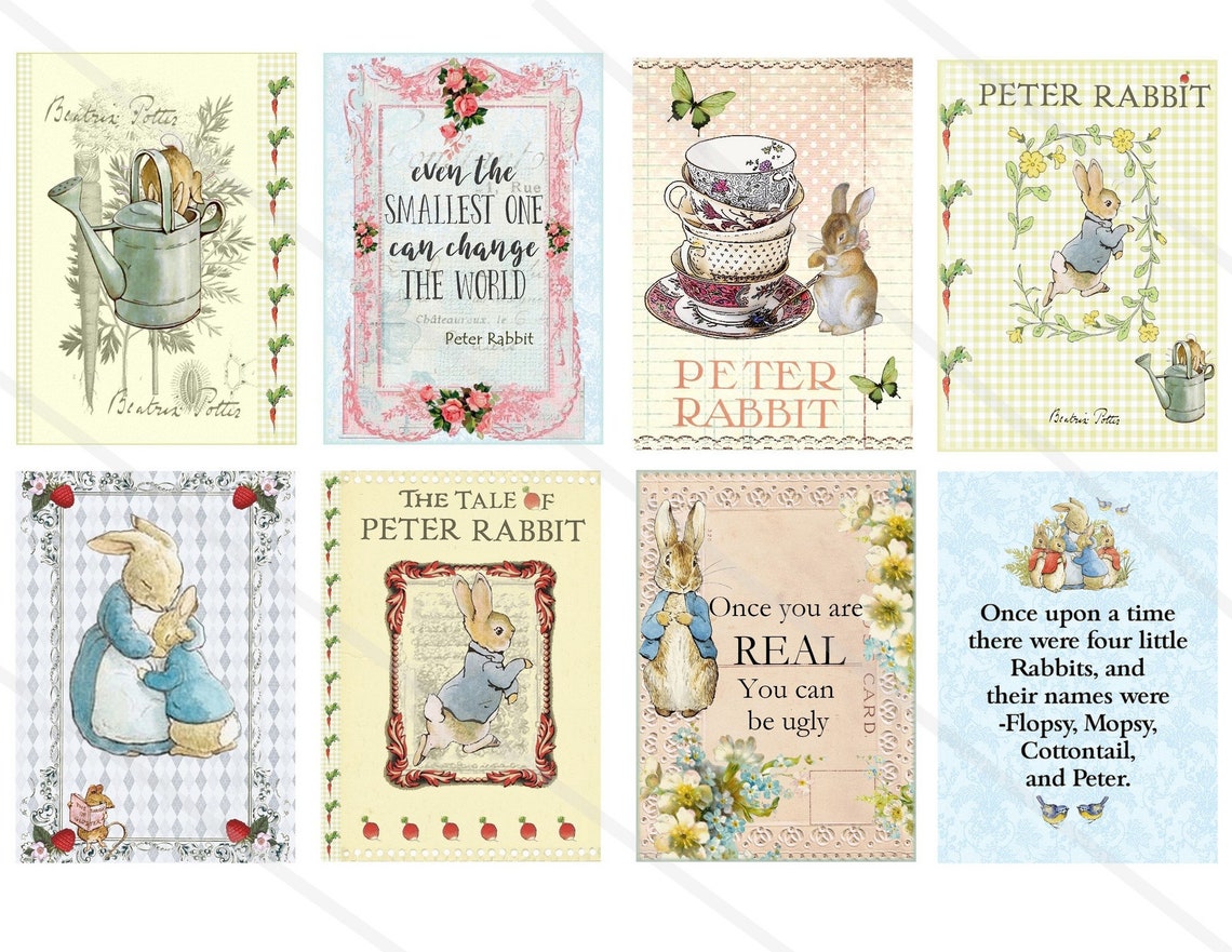 Printable Peter Rabbit Inspirational and Motivational Sticker - Etsy