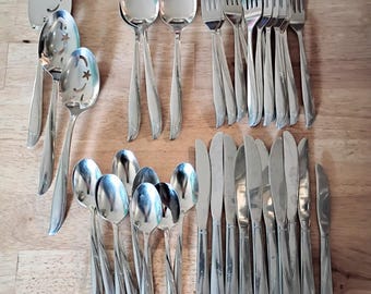 Mid Century Atomic Starburst Oneida Stainless Flatware