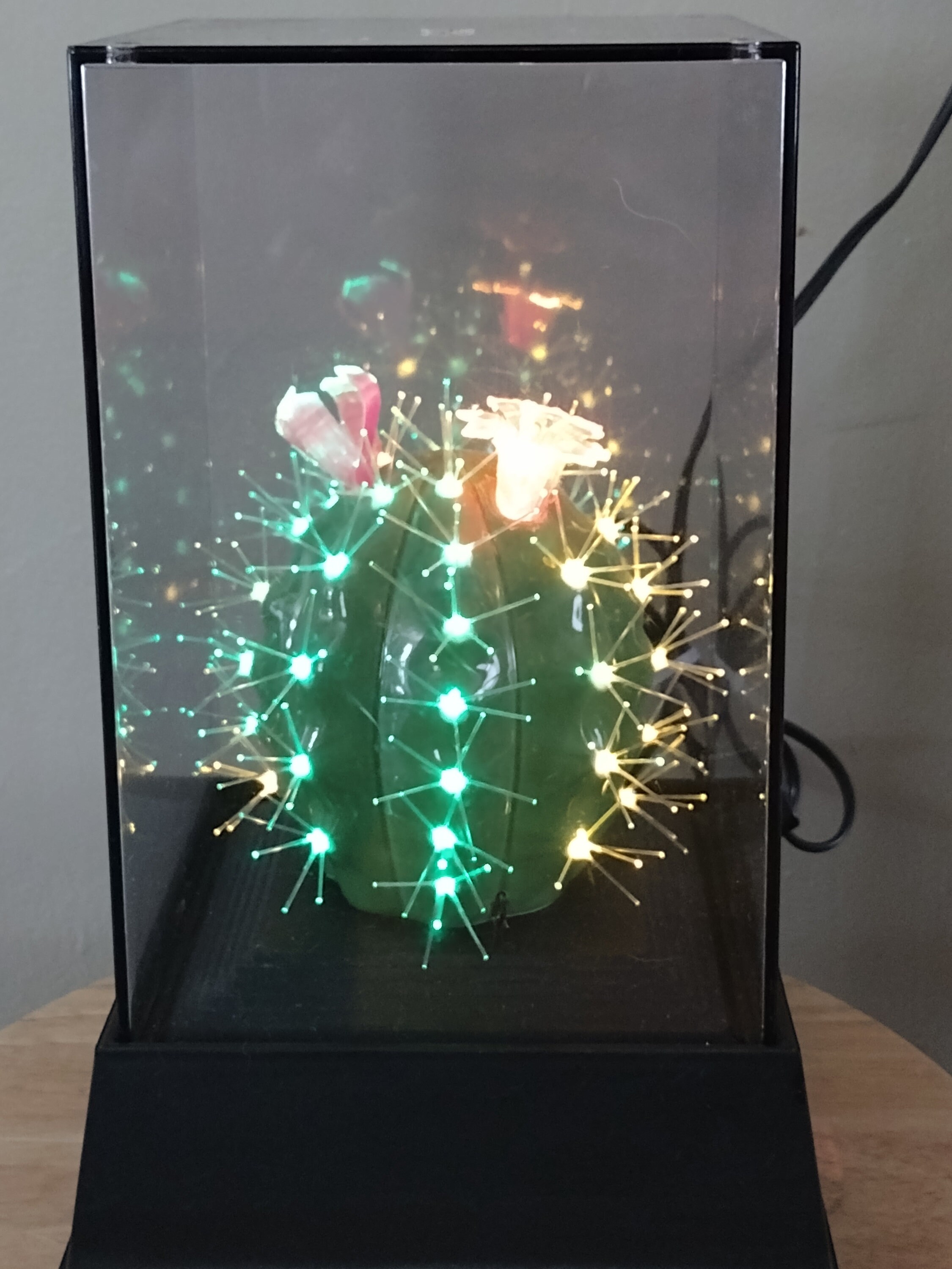Vintage Fiber Optic Cactus Lamp Etsy Australia