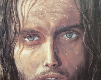 Vintage Jesus Christ Signed Print Framed