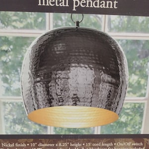 Vintage Villa Bacci Metal Hanging Pendant Swag Lamp
