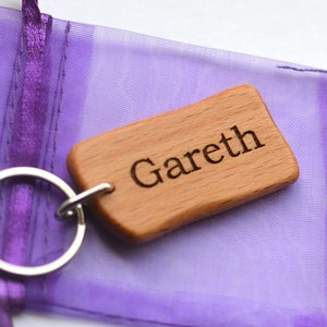 Wooden Keyring Fathers Day Gift personalised name keychain Wooden Key Ring Wooden Keychain Wooden Key Chain Engraved Personalised