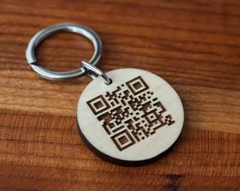 Rickroll QR Code Keyring Rick Roll QR Keychain Prank Rickroll Keyring