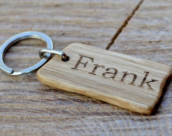 Wooden keychain 5th Anniversary Wooden Keyring Wooden Personalised Gift Wooden Wood Anniversary