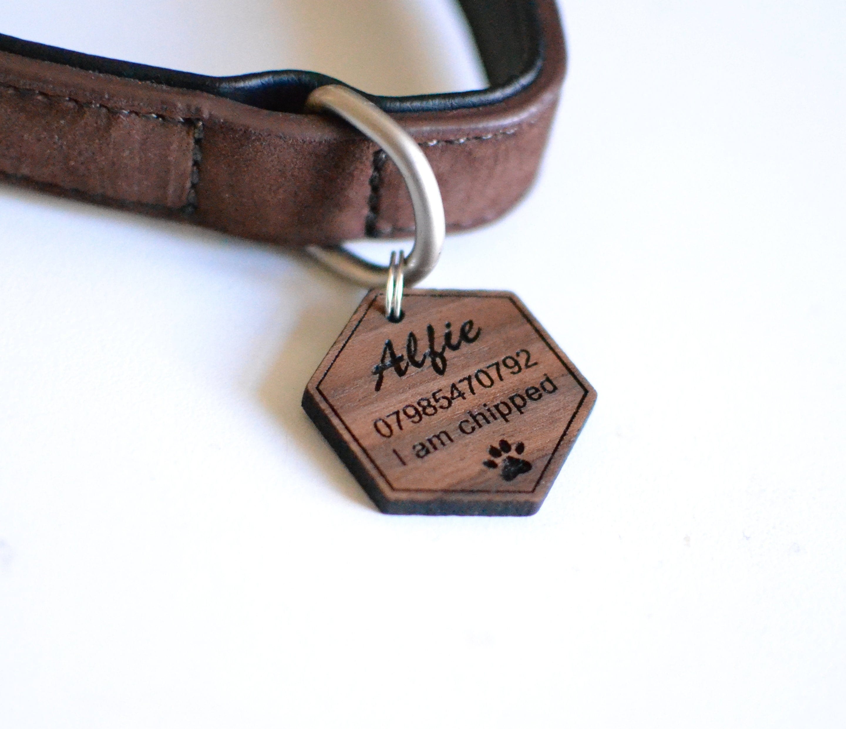 Wooden Dog Tag Wooden Pet Tag Wooden Dog Tags for Dogs Wooden Etsy UK