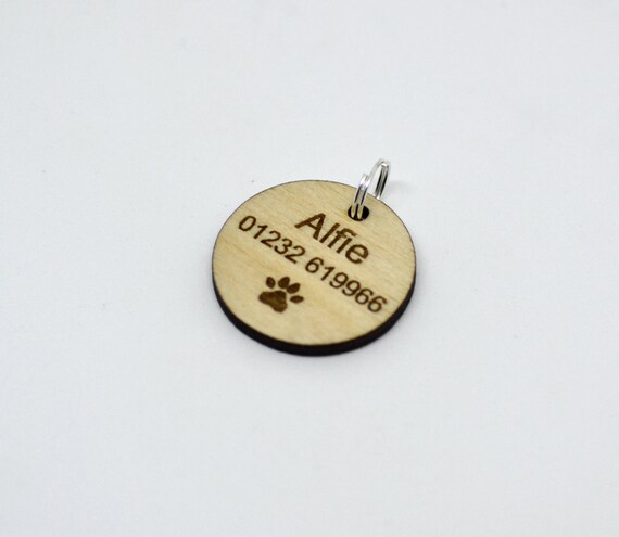 wooden dog tags