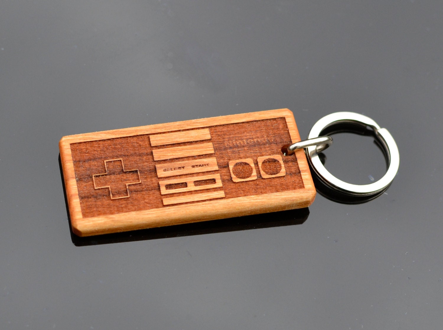 Wooden Nintendo Keychain Nintendo Keyring Personalised Gift Etsy