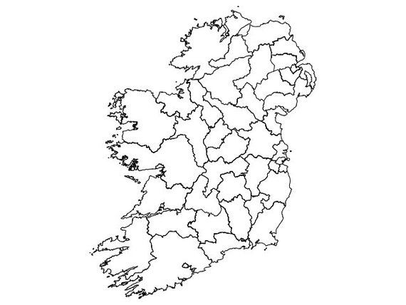 clip art Kerry SVG Irish County Map Cut File svg png eps dxf