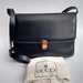 GUCCI Bag. Gucci Vintage Navy Blue Matte Leather   Shoulder Bag / Clutch. Italian designer purse.