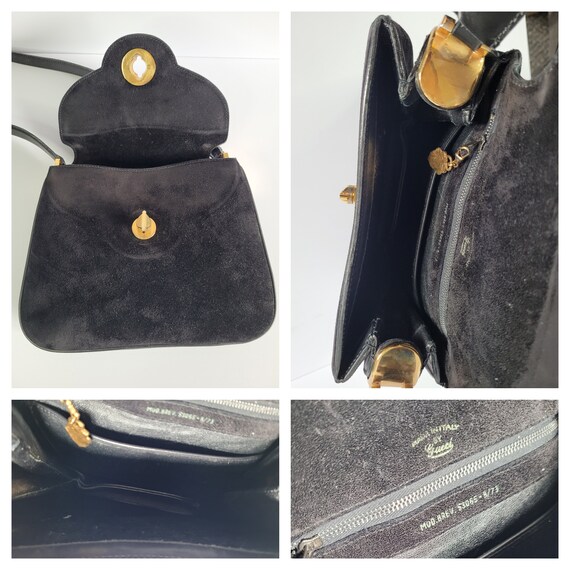 GUCCI Bag. Authentic Gucci Vintage Black Suede and Leather 