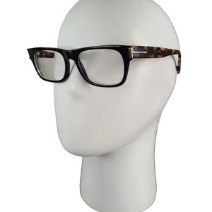 Tom Ford Tortoise Shell Eyeglass Frames | Unisex | Black & Brown | Size 52-18-145 | Designer Frames