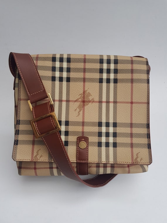 BURBERRY Bag. Burberry Beige Check Tartan Shoulder