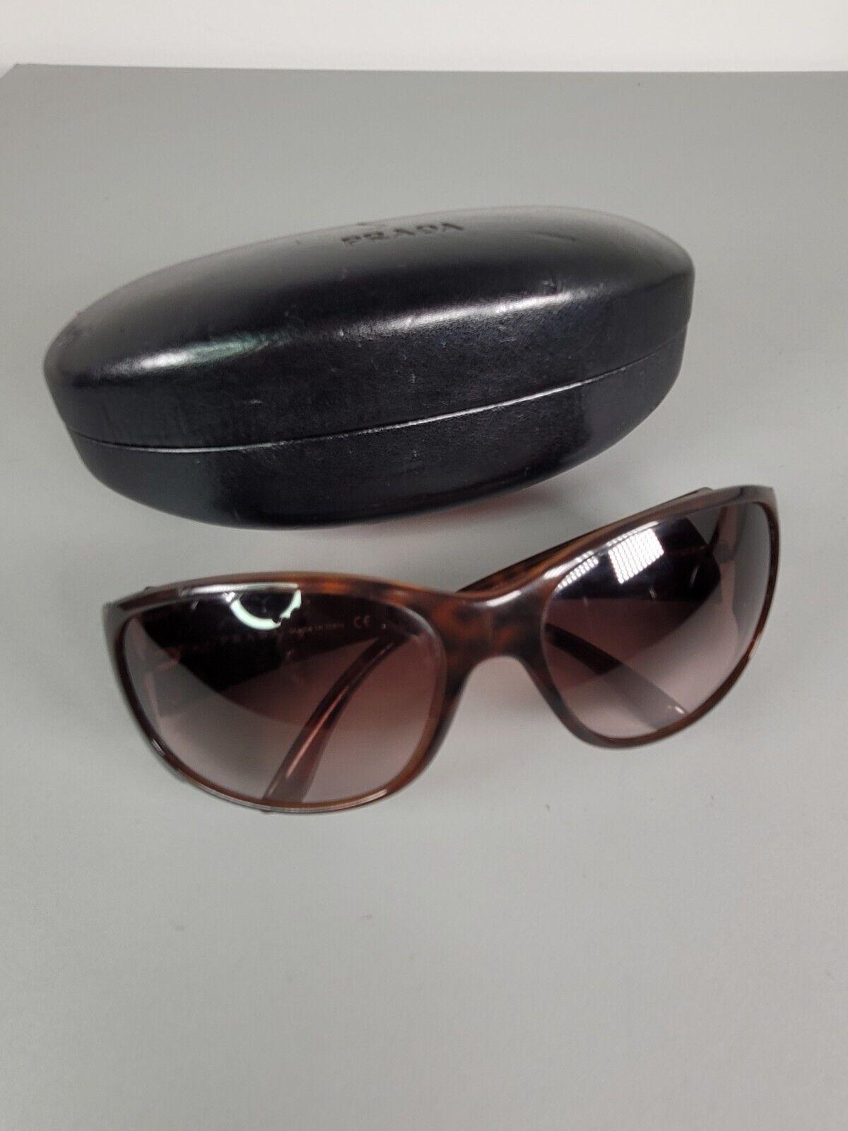 Vintage PRADA Sunglasses Brown Oversized Wrap Y2K Womens