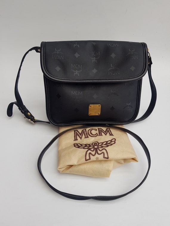 MCM Bag. MCM Visetos Vintage Black Shoulder Bag.