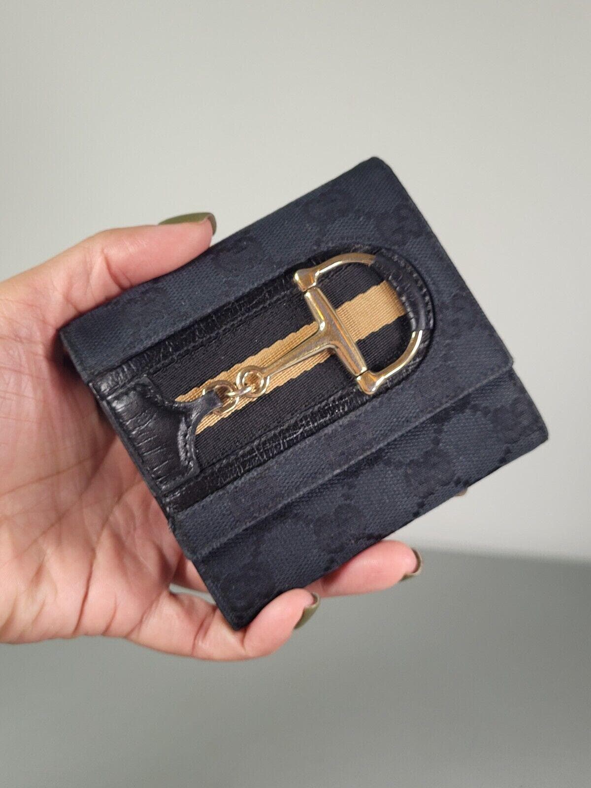 【90s vintage】GUCCI Horsebit motif Wallet Vintage Gucci Horsebit Wallet | 90s Designer Leather Wallet