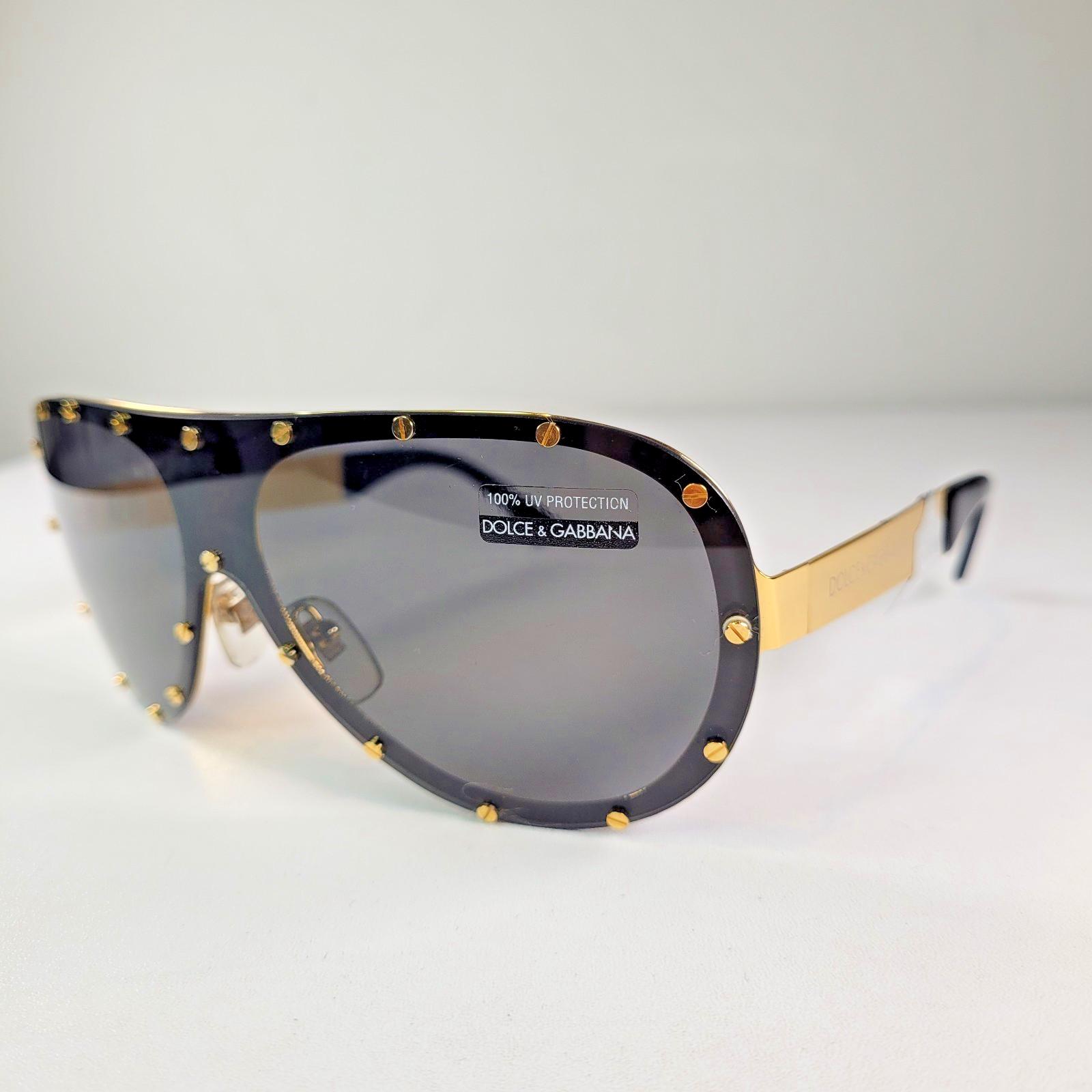 Dolce & Gabbana DG361S 710 Y2K Shield Sunglasses Gold Black 130 - Etsy
