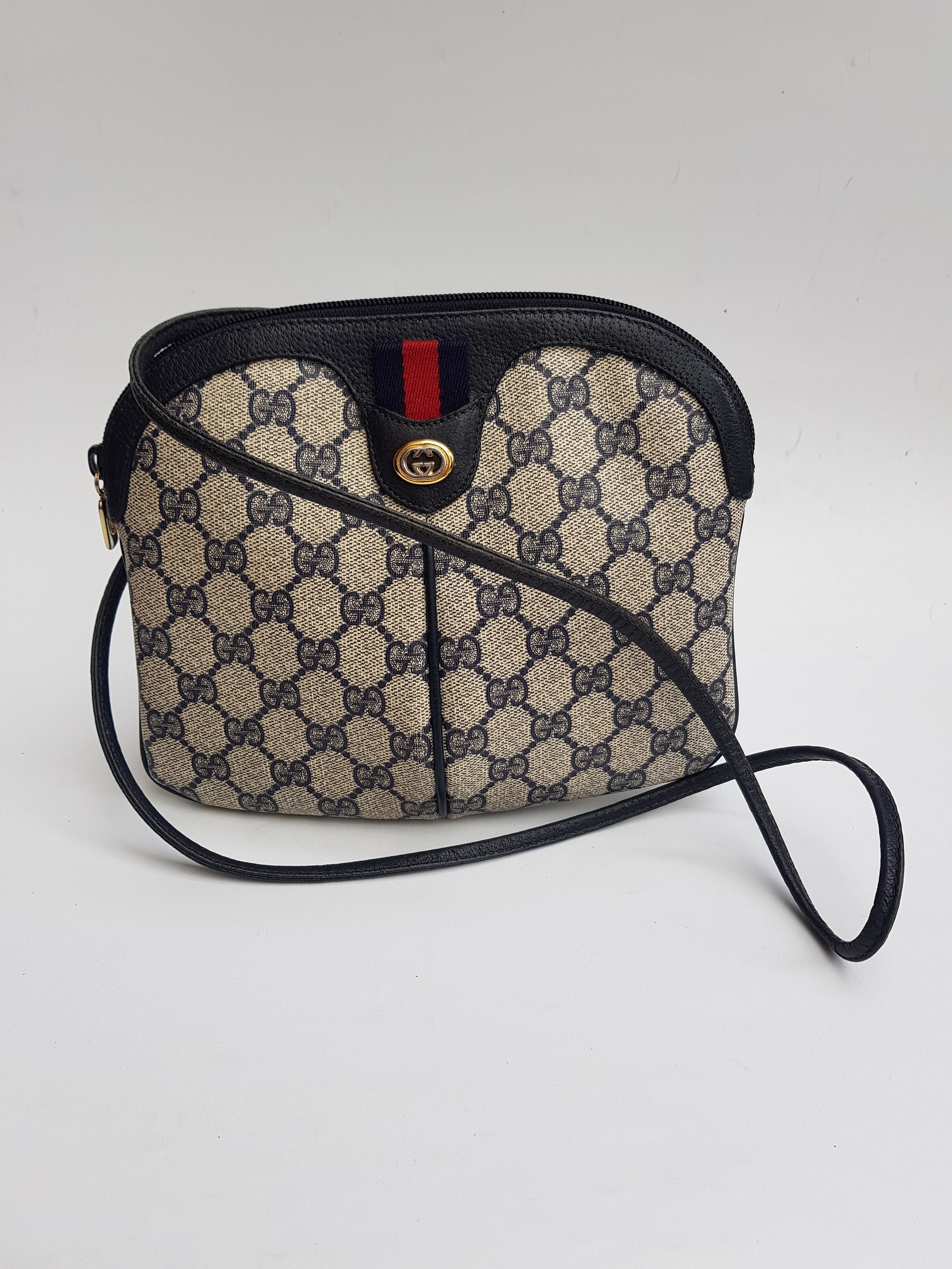 Navy Blue Vintage Gucci Purse Literacy Basics