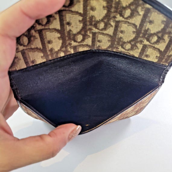 Vintage Christian Dior Monogram Clutch 1970s 1980s Brown Canvas