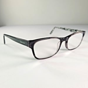 Vintage Red or Dead Eyeglasses Frames Mottled Grey Rectangular 90s 00s Designer Glasses Frame 52-18