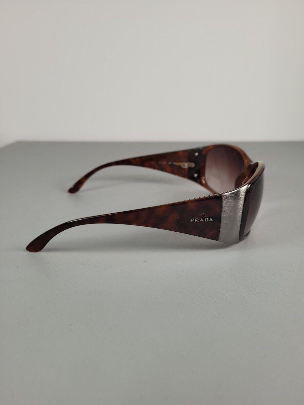 Vintage PRADA Sunglasses Brown Oversized Wrap Y2K Womens