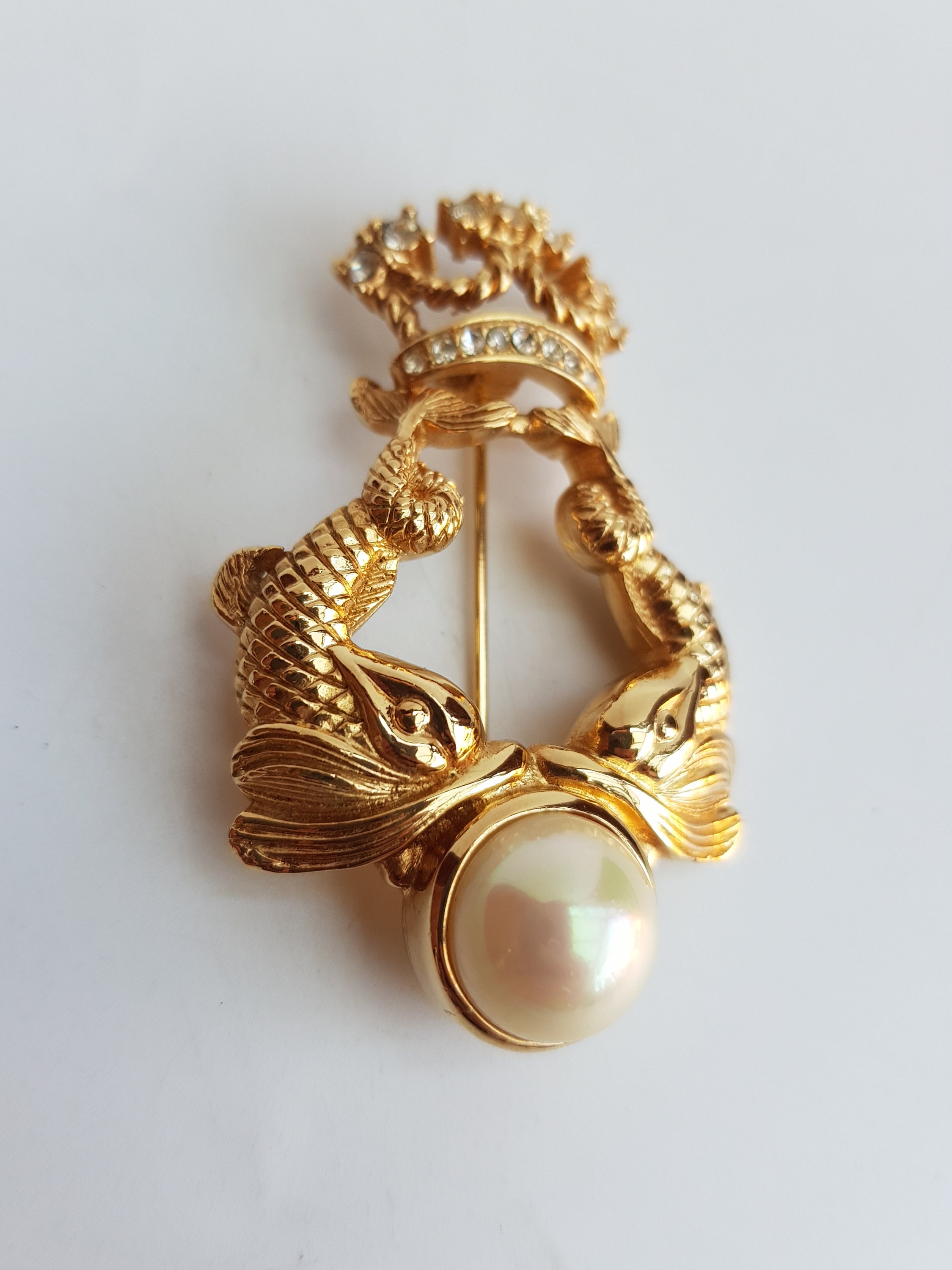 DIOR Brooch. Christian Dior Vintage Fish Brooch Pin with Etsy
