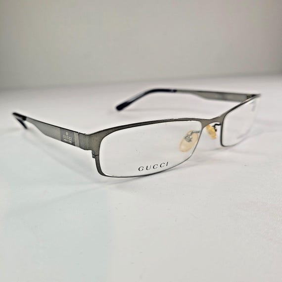 Gucci GG1865 Silver Metal Rectangular Glasses (53… - image 1