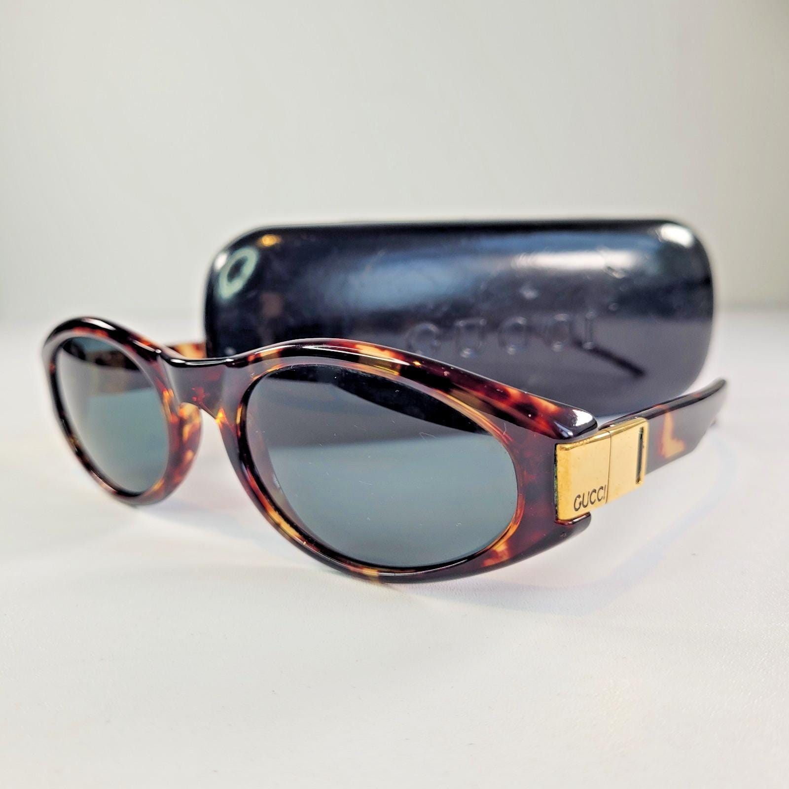 Vintage Gucci Sunglasses 1998 GG 2411/S Tortoise Gold 90s Designer