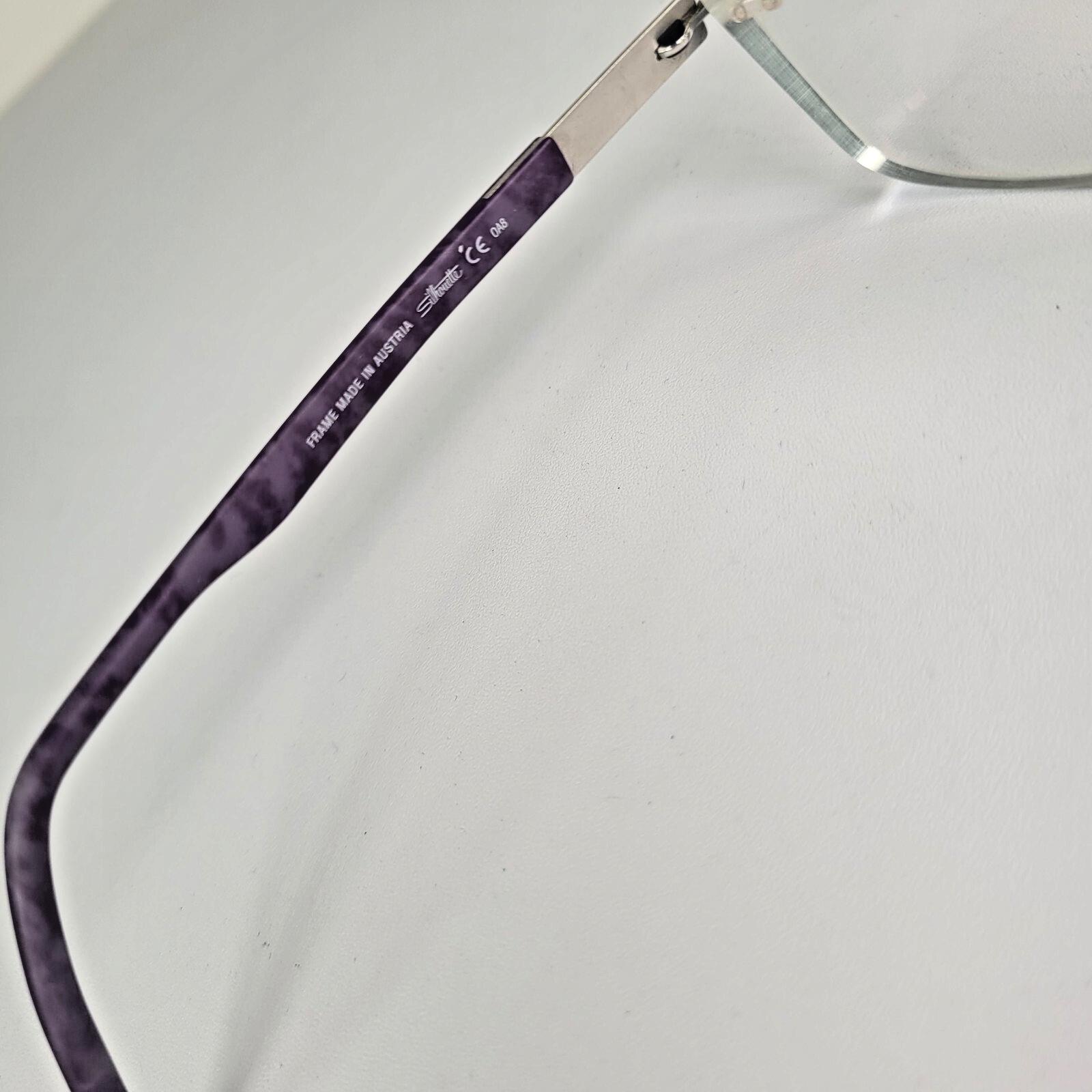 Vintage Silhouette Rimless Eyeglasses: Minimalist Purple  display picture 1