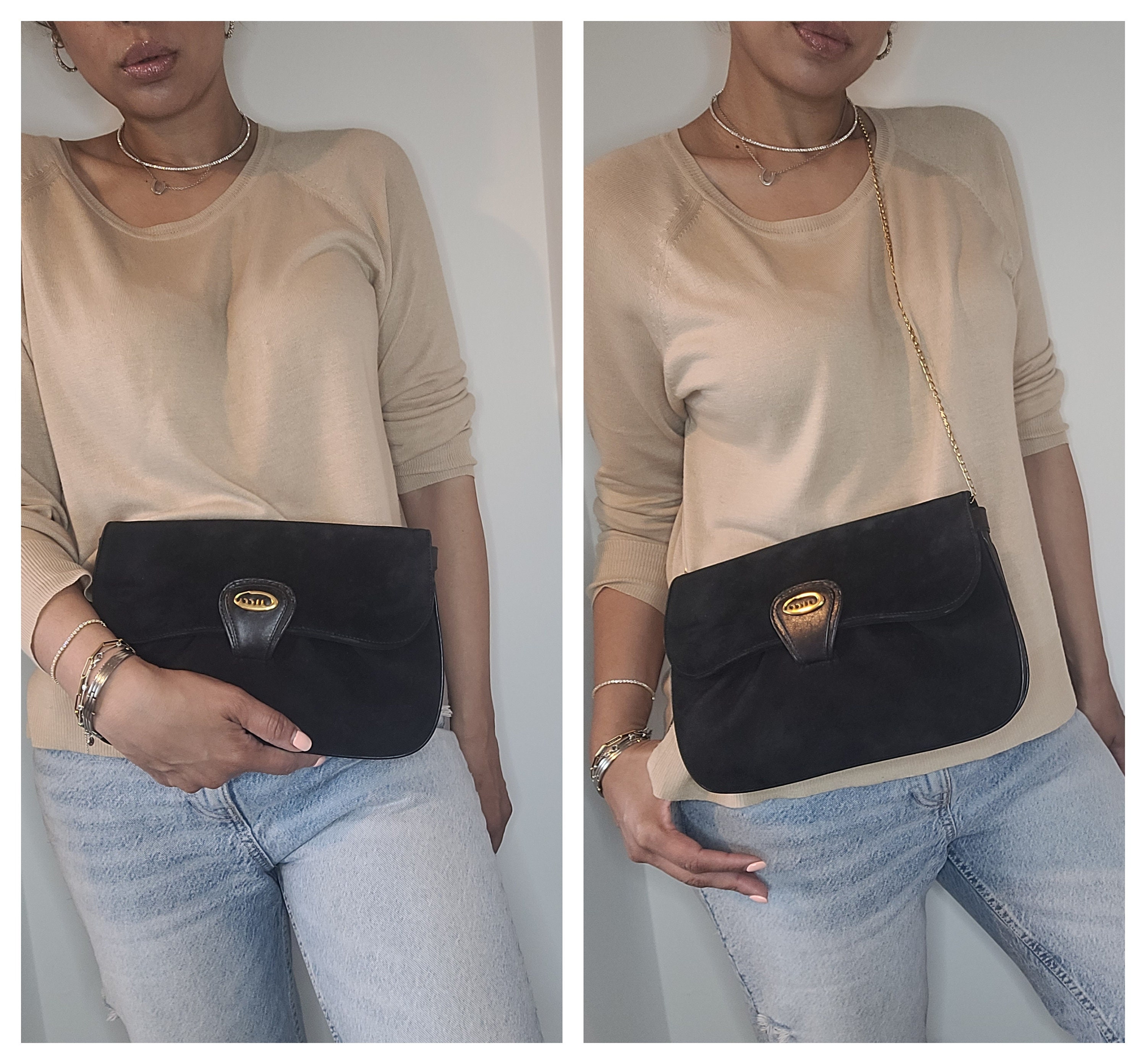 1980s. Vintage Gucci cream color hard clutch bag style shoulder bag wi –  eNdApPi ***where you can find your favorite designer  vintages..authentic, affordable, and lovable.