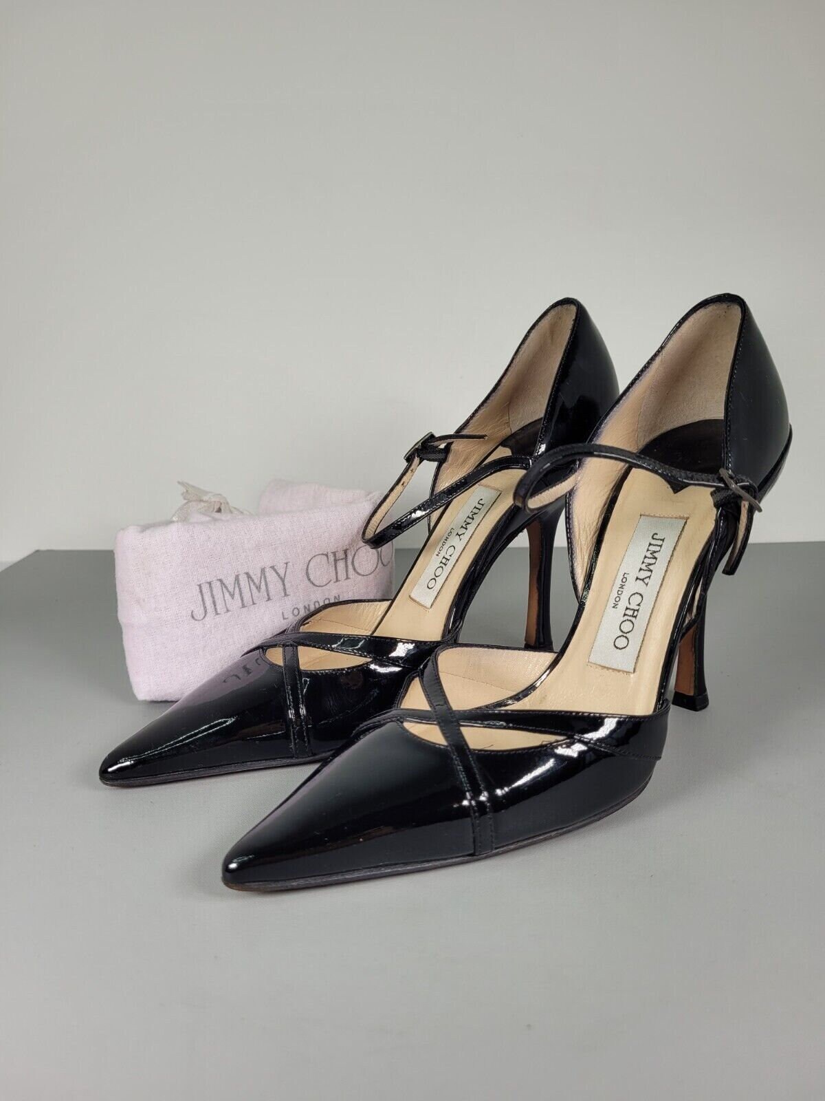 Jimmy Choo Shoes. Jimmy Choo Black Patent Leather Heels.size Jimmy Choo Shoes. Jimmy Choo Black Patent Leather Heels.size