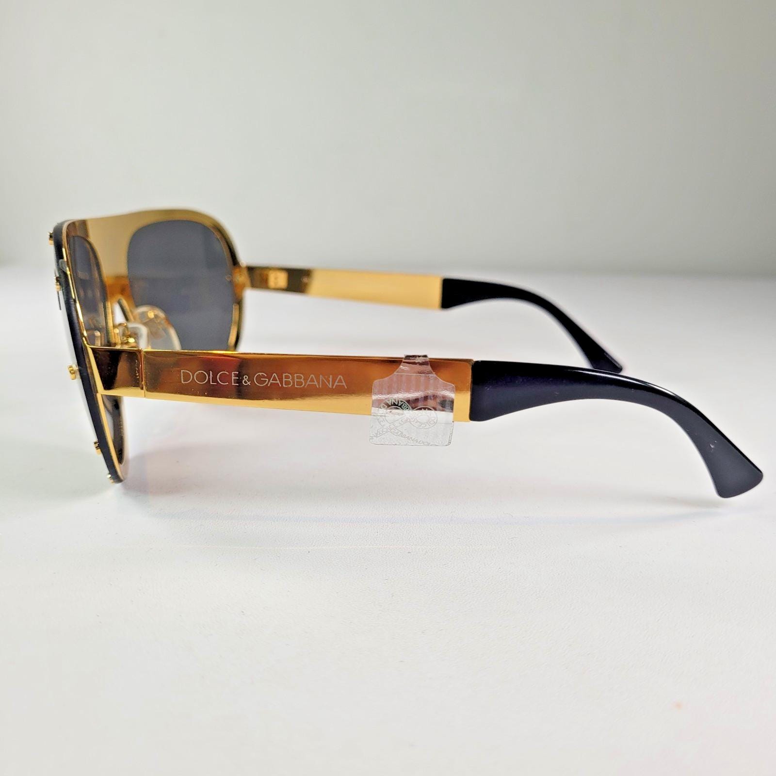 Dolce & Gabbana DG361S 710 Y2K Shield Sunglasses Gold Black 130 - Etsy