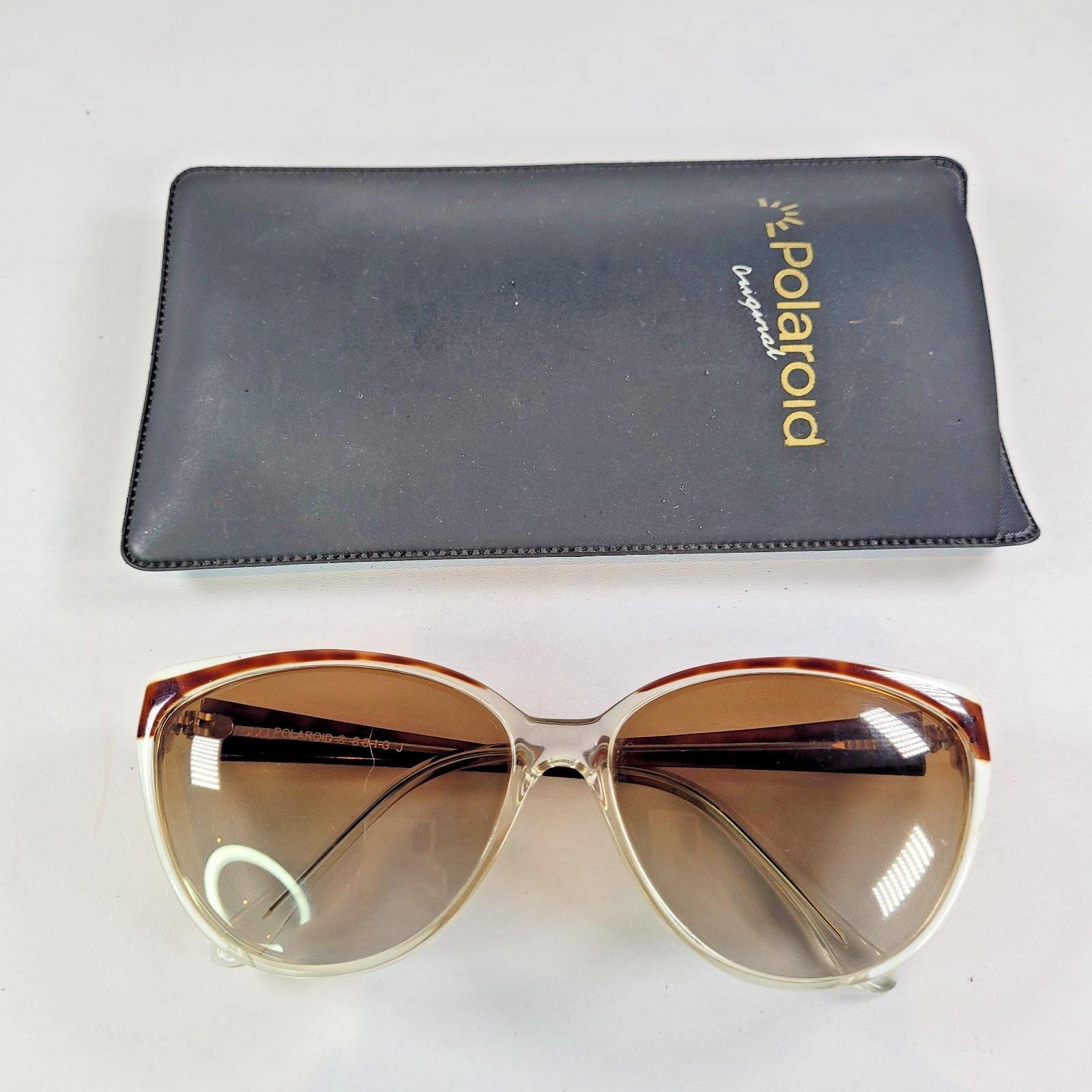 Vintage 80s Polaroid Cat Eye Sunglasses, Tortoiseshell  display picture 2