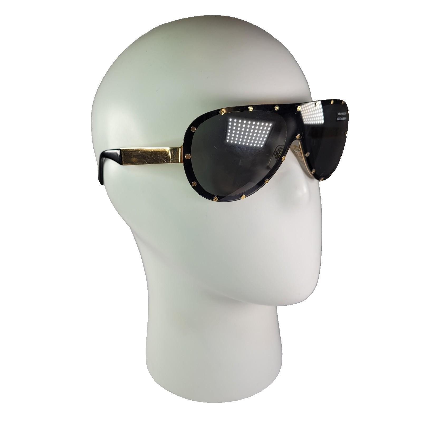 Dolce & Gabbana DG361S 710 Y2K Shield Sunglasses Gold Black 130 - Etsy
