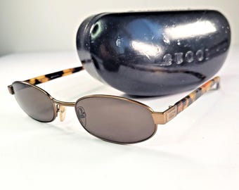 Vintage Y2K Gucci GG2652/S Strass Crystal Logo Shield Sunglasses