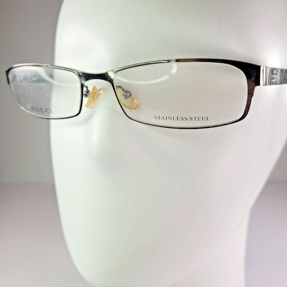 Gucci GG1865 Silver Metal Rectangular Glasses (53… - image 14