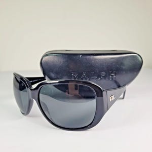 Vintage Ralph Lauren Sunglasses: Y2K Black Oversized Square