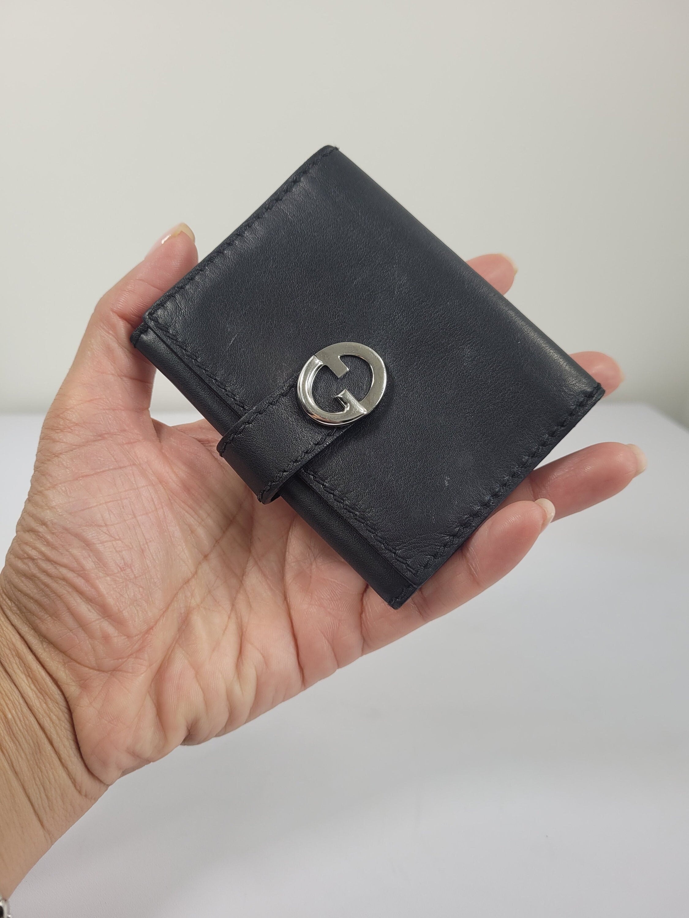 Gucci GG Guccissima Long Leather Wallet in Black