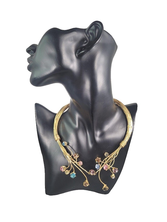 SONIA RYKIEL ネックレス ブレスレット イヤリング クリスタル Sonia Rykiel Vintage Gold Tone Floral Necklace With Crystal