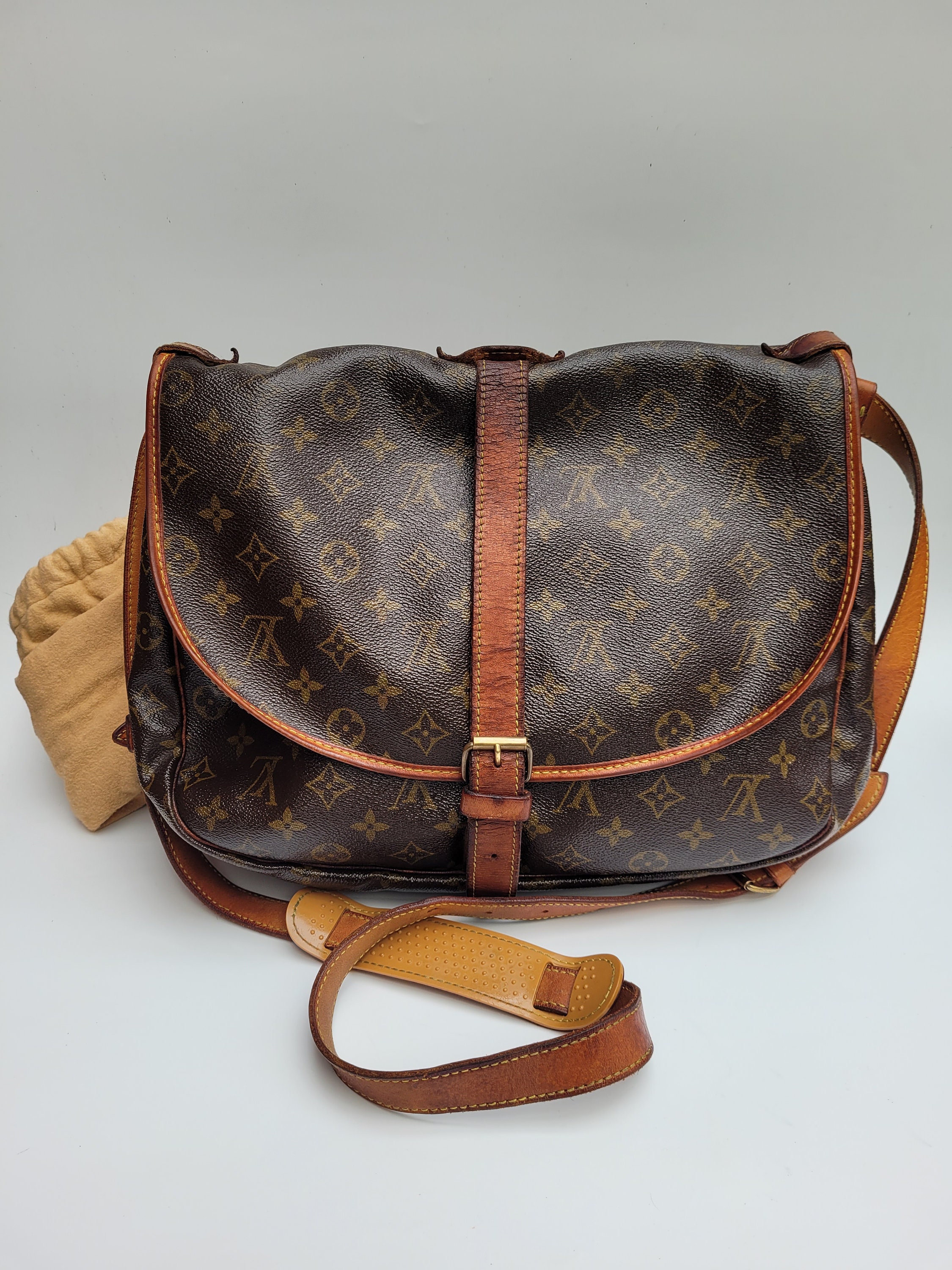 Louis Vuitton, Bags, Louisvuittonsaumur Shoulder Crossbody 35 Bag