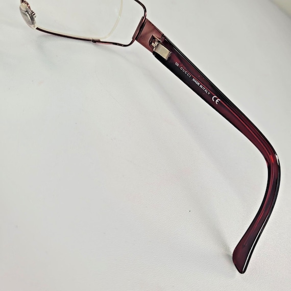Gucci dark red rectangular eyeglasses frame GG 27… - image 8