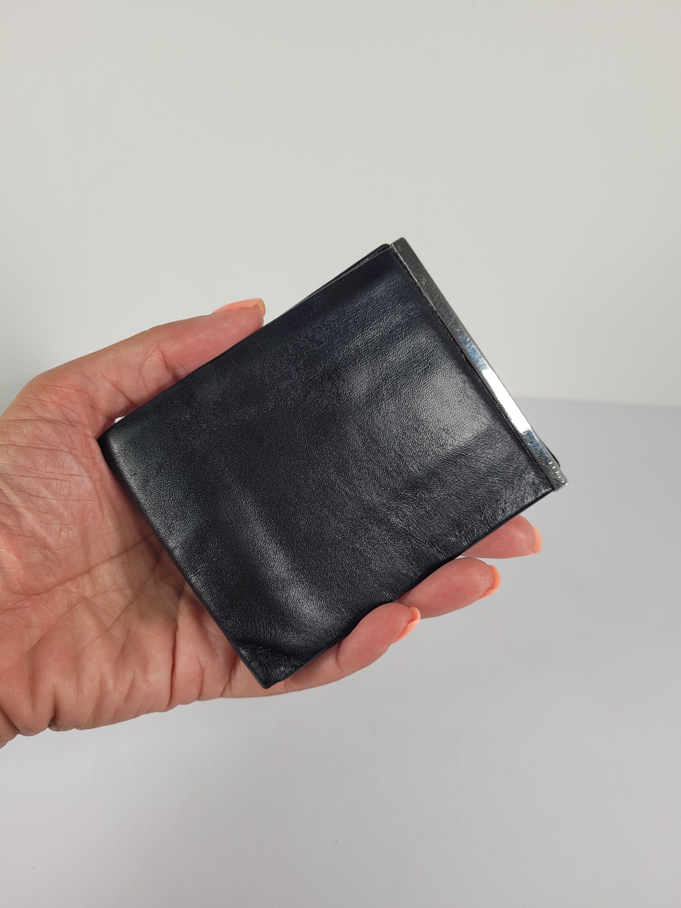 Louis Vuitton LV Bifold wallet 7 1/2: x 3 3.4: x 3.4 black gray