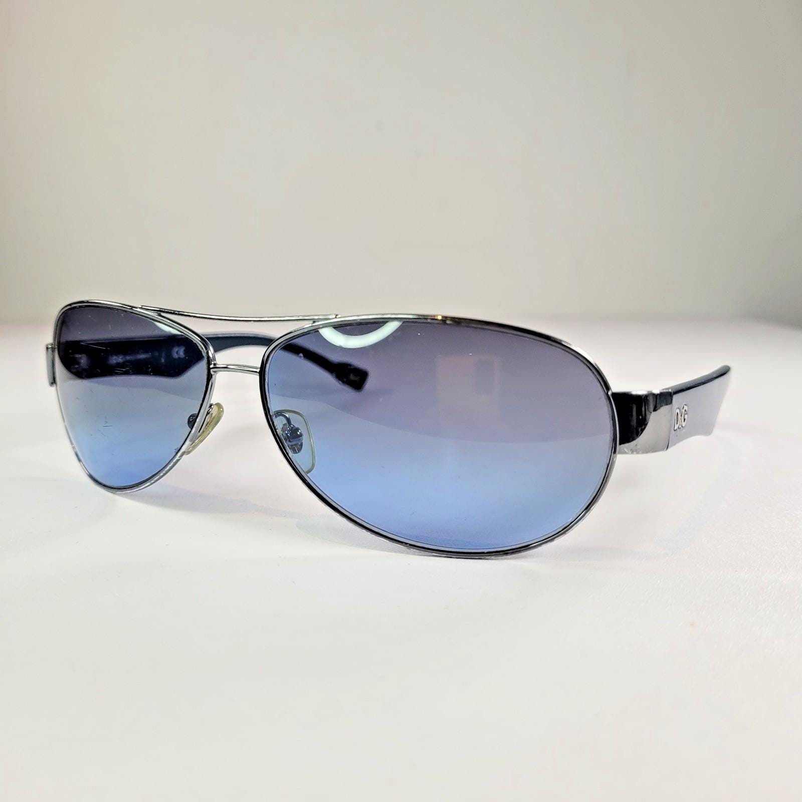 Dolce & Gabbana (D&G) Model 6064 Unisex Sunglasses - Aviator Style Y2K Aesthetic Vintage 2000s Y2K Genuine Unisex Black Tinted D&G Sunglasses  main image 3