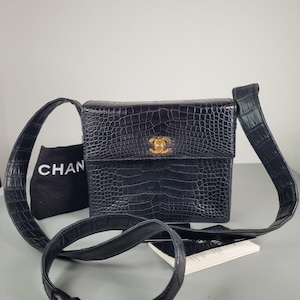Vintage Chanel Black Leather Shoulder Bag | 70s Designer Flap Purse | Luxury Handbag | Iconic Classic | Authentic  Fashion