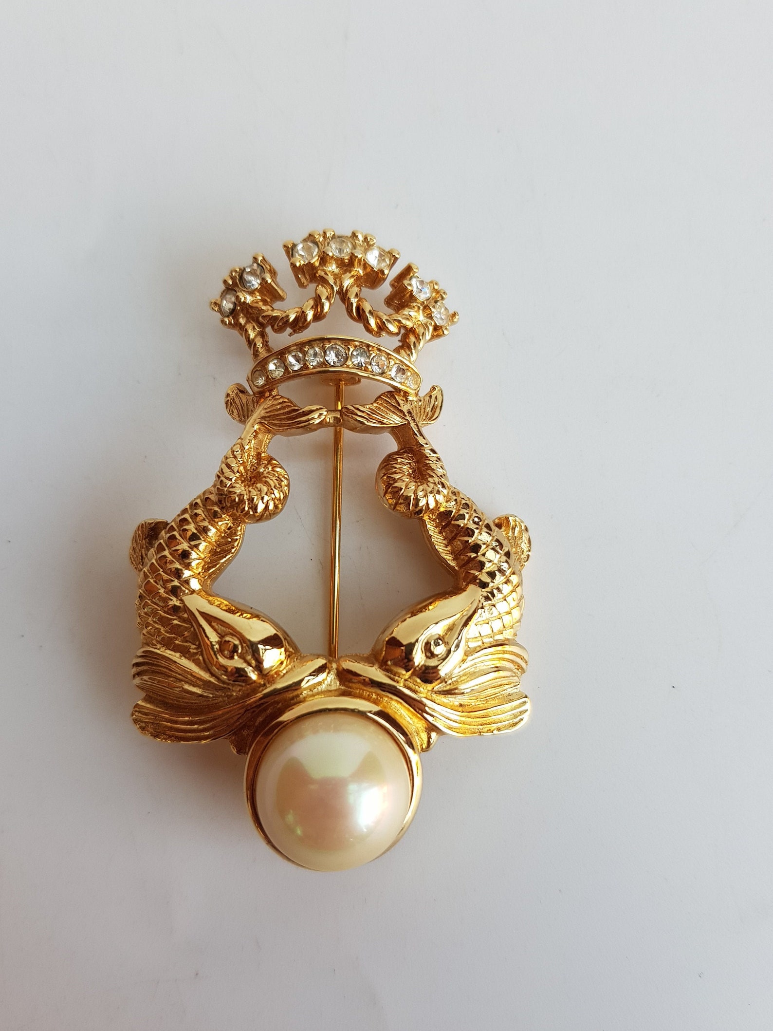 DIOR Brooch. Christian Dior Vintage Fish Brooch Pin with Etsy