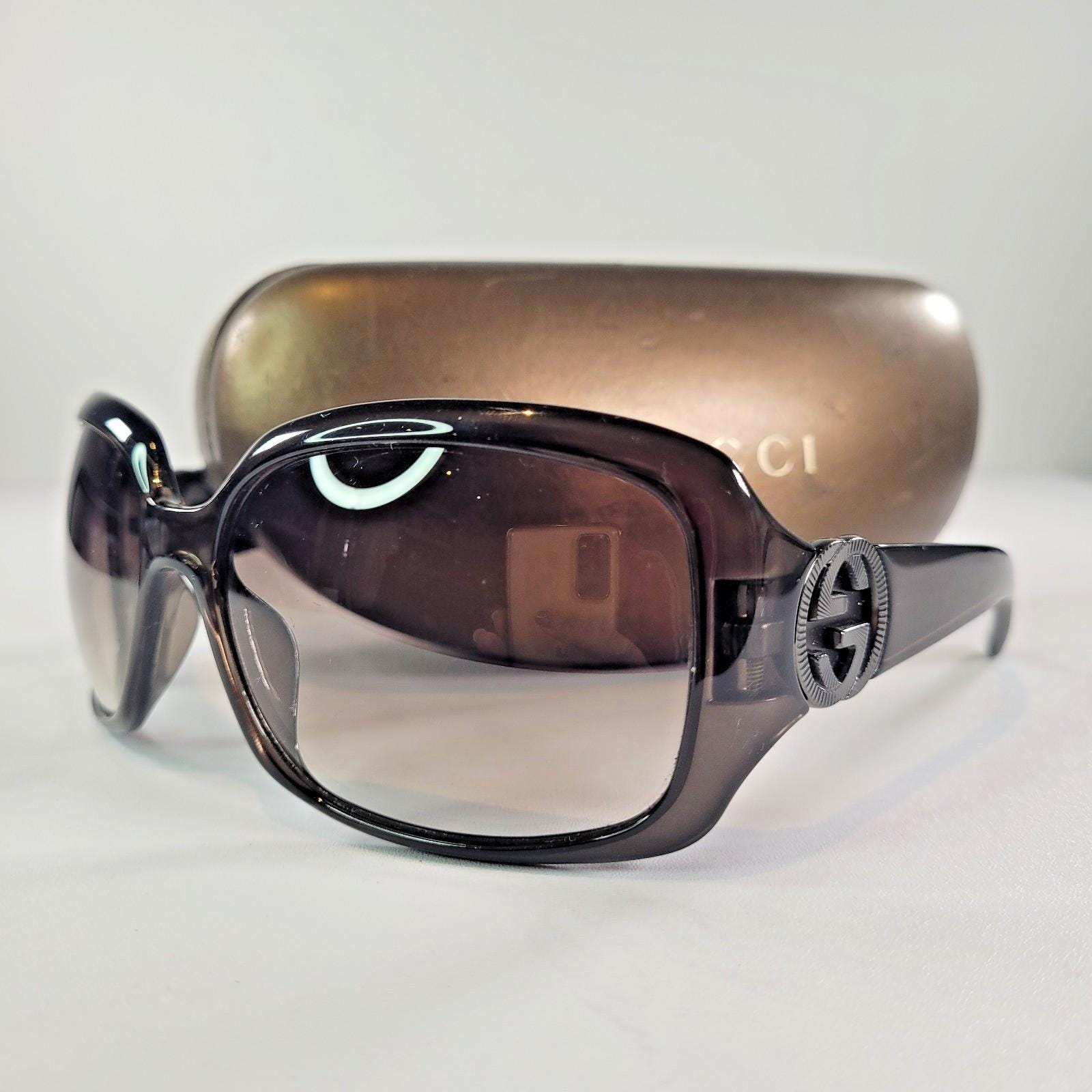 Vintage Gucci GG3164/S AZUYR Oversized Sunglasses Y2K Designer